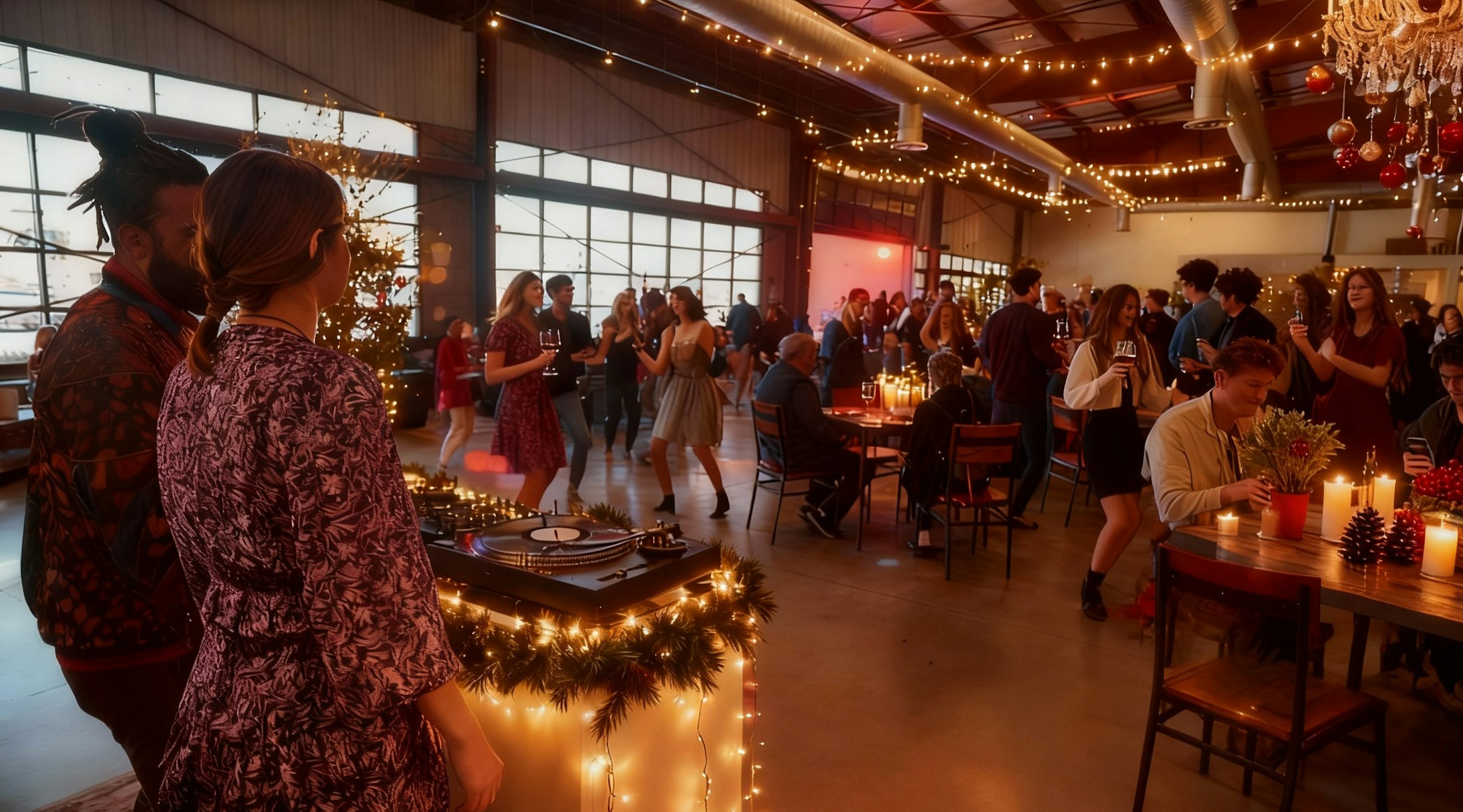 Holiday themed DJ event at Vina Robles tasting room