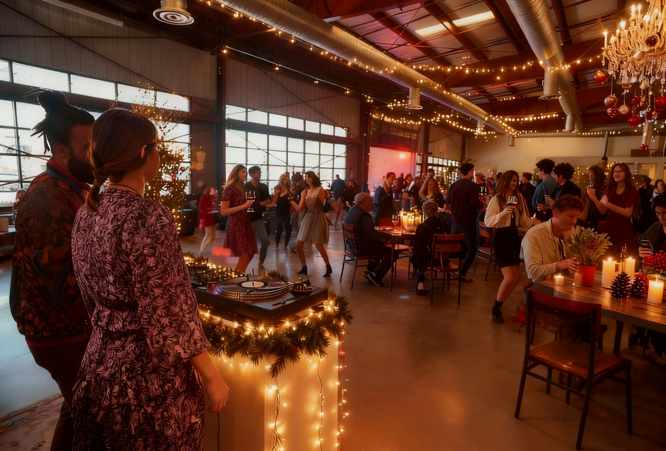 Holiday themed DJ event at Vina Robles tasting room