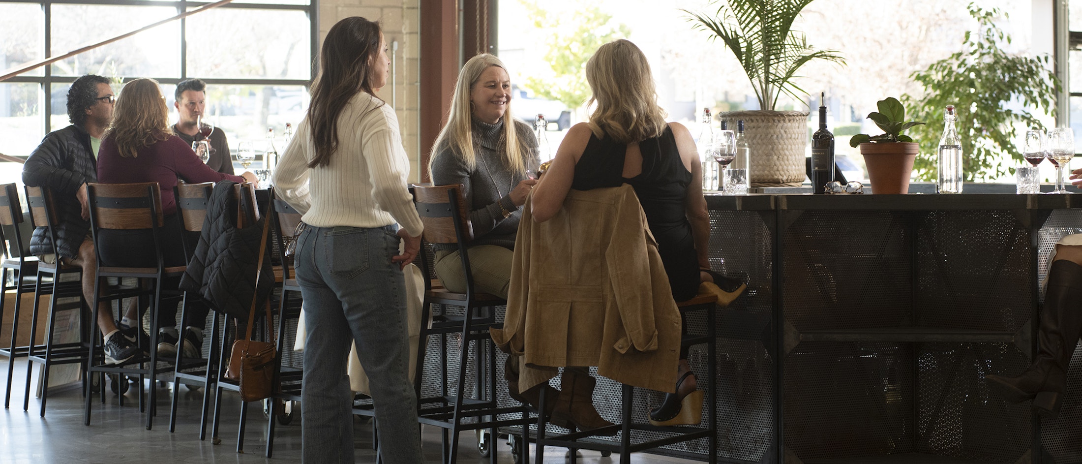 Guests gathered at the Vina Robles wine tasting bar